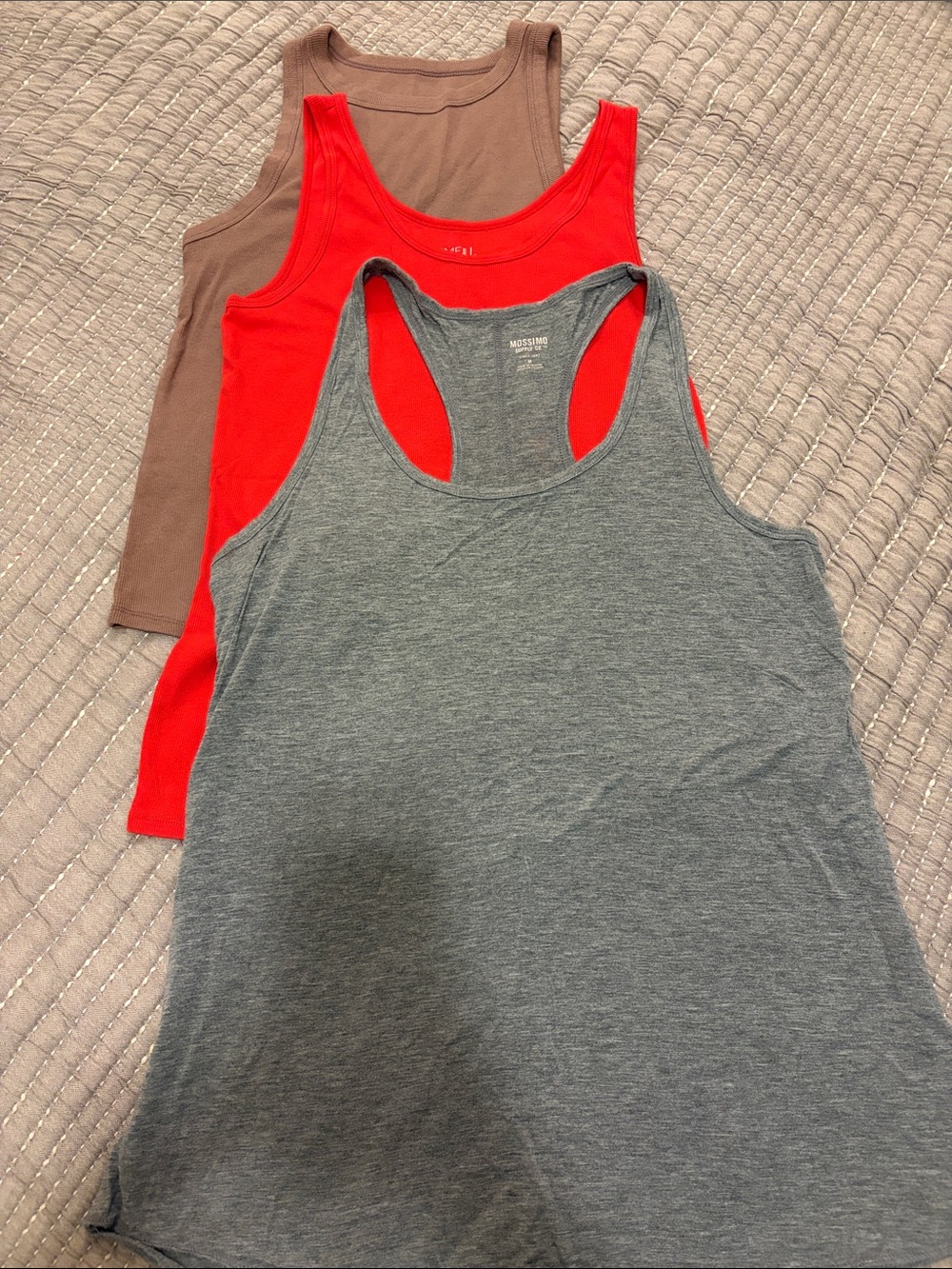 Target Women’s Tank Tops - Gray, Red, Brown